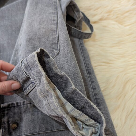 Vintage The Australian Outback Collection grey Denim Duster Jacket Women Small - Picture 13 of 15
